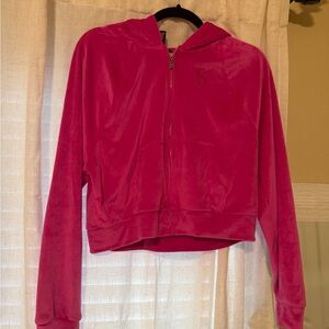Victoria's Secret Fuchsia Velour Hoodie
